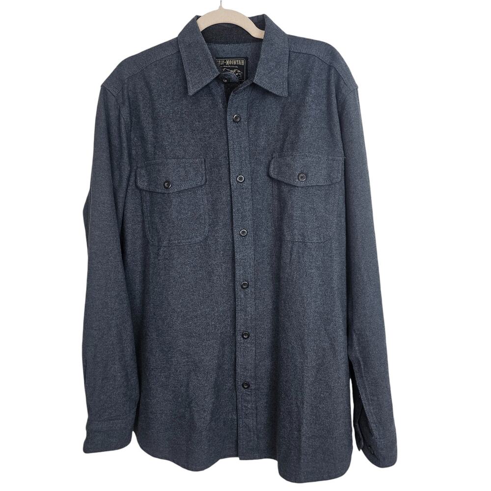 Grizzly Mountain Mens Flannel Shirt L Gorpcore Outdoor Minimalist Rugged Utility